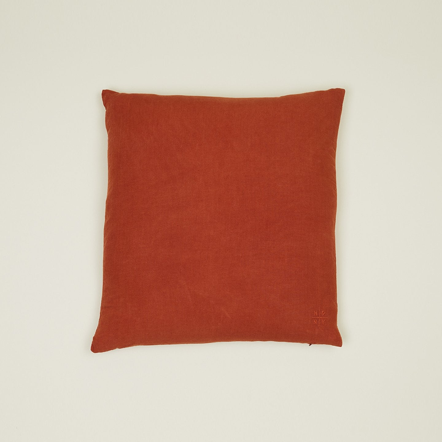 Simple Linen 22x22 Pillow - Rust