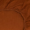 Simple Linen Fitted Sheet - Terracotta