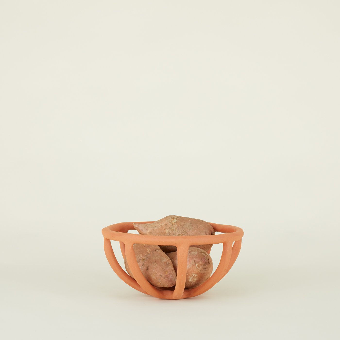 Prong Fruit Bowl, Terracotta: SIN ceramics - Handmade in Brooklyn