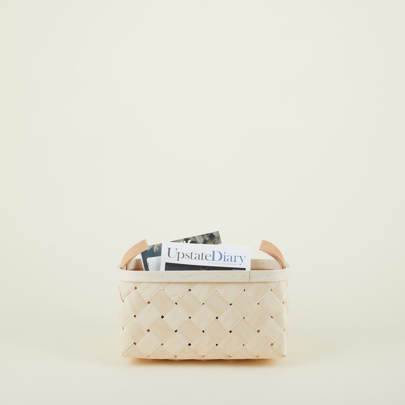 Birch + Leather Basket