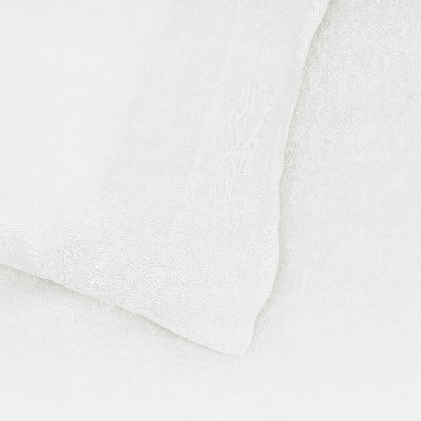Simple Linen Pillowcases, Set of 2 - White