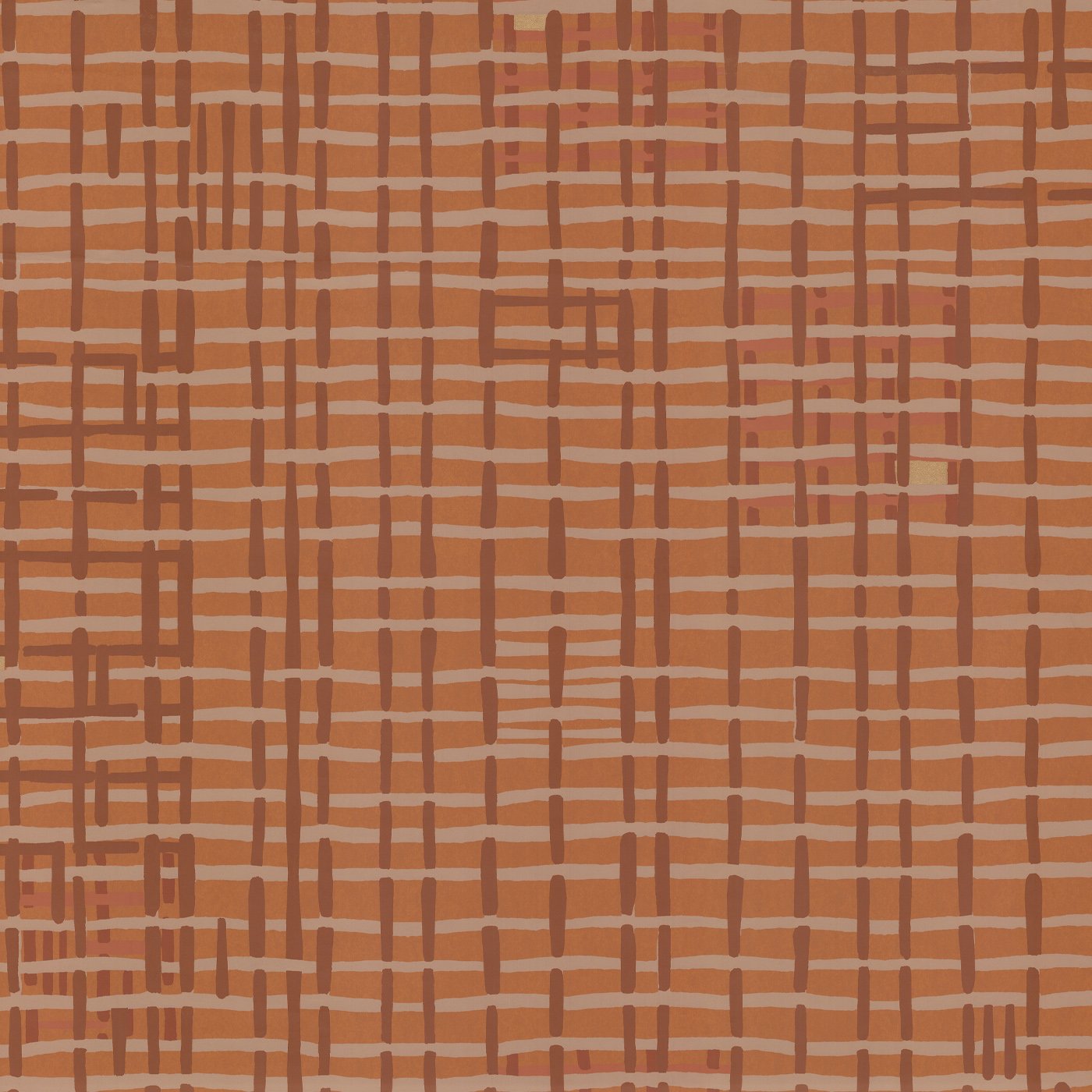 Weave Wallpaper - Terracotta