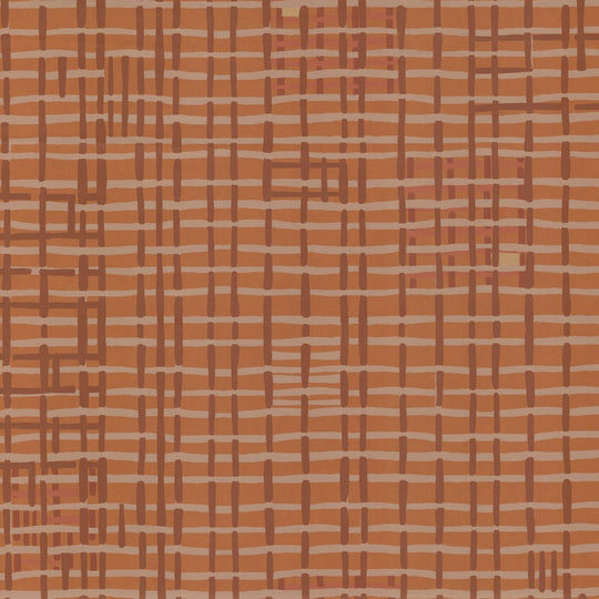 Weave Wallpaper - Terracotta